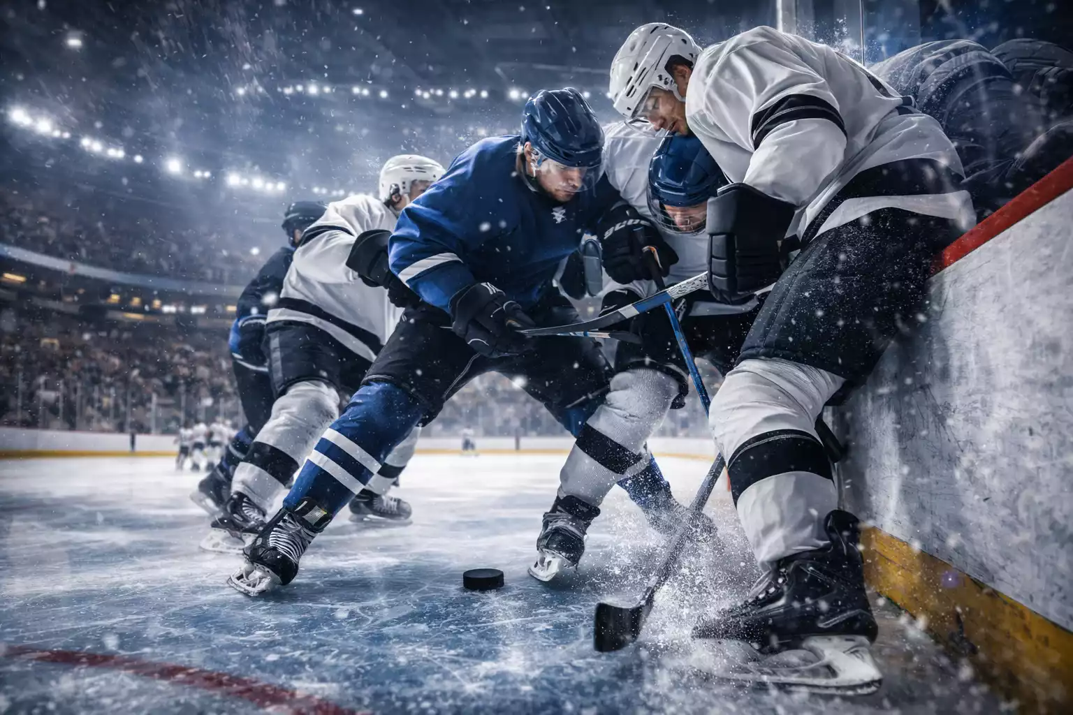 Intensives Eishockeyspiel mit Live Wetten Spannung und schneller Aktion